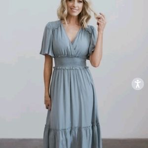 Baltic Born RACHEL BLUE MIDI DRESS